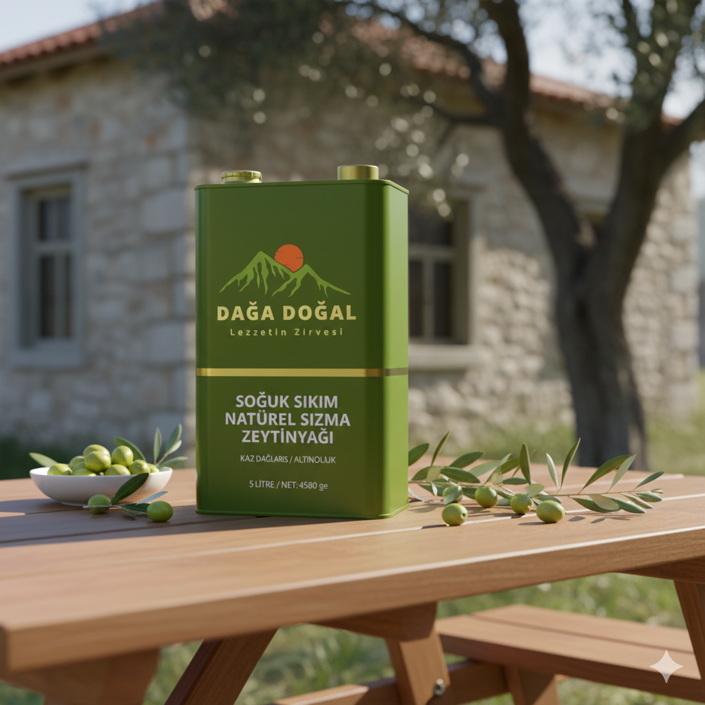 Dağa Doğal - Kaz Dağları Erken Hasat Soğuk Sıkım Natürel Sızma Zeytinyağı (5L Teneke) - Resmi